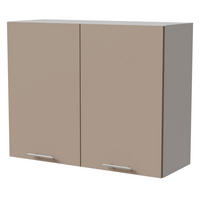 KÜCHENHÄNGESCHRANK Brerra W3/90 Weiß / RAL 1019 graubeige Matt 90 / 32,5 / 72cm - Graubraun/Weiß, Holz/Holzwerkstoff (90/72/32.5cm) - Feldmann-Wohnen