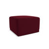 POUF Samt Stoff Rot - Bordeaux/Rot, Kunststoff/Textil (65/40/65cm) - Makamii
