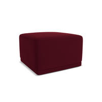 POUF Samt Stoff Rot - Bordeaux/Rot, Kunststoff/Textil (65/40/65cm) - Makamii