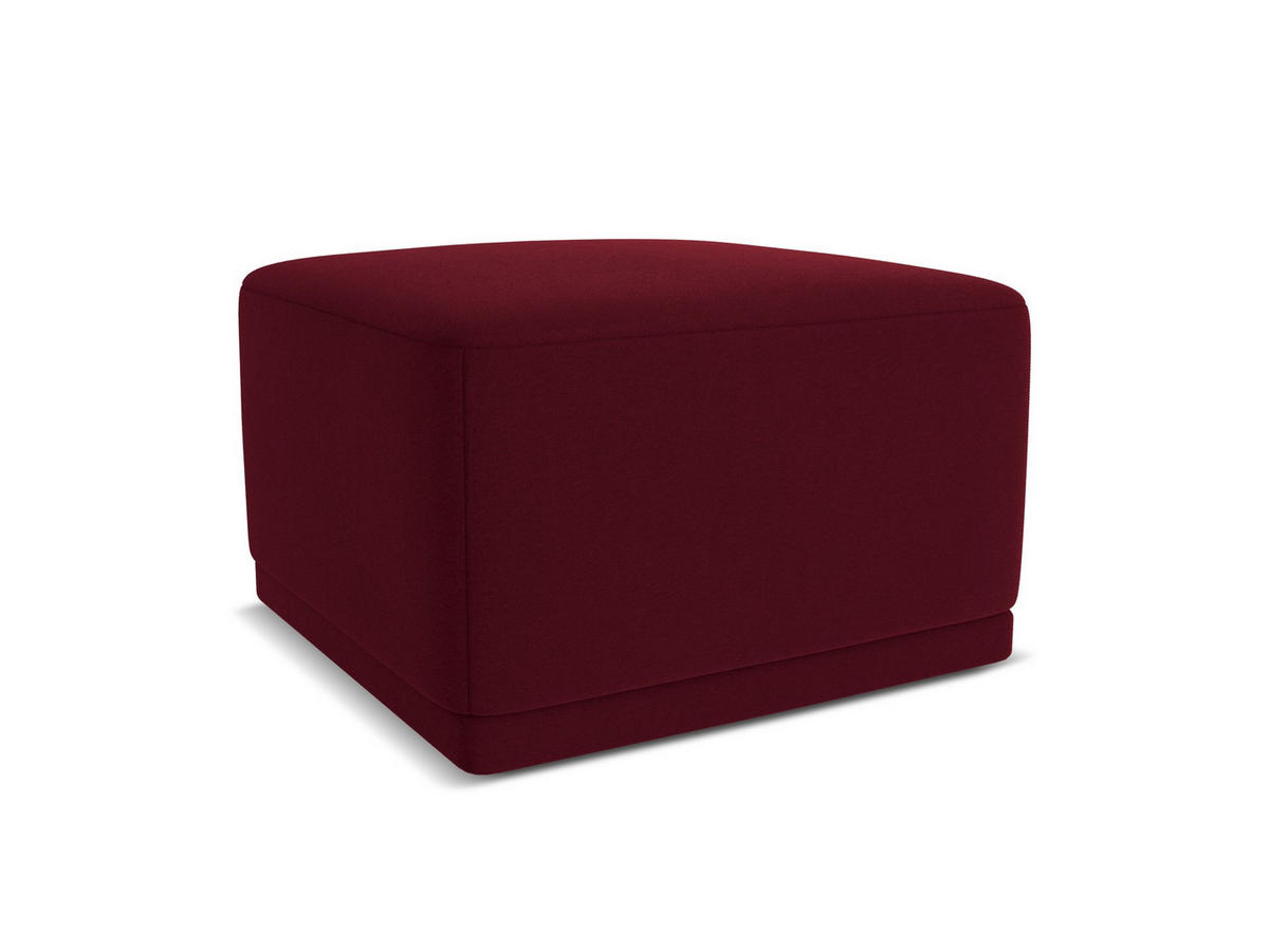 POUF Samt Stoff Rot - Bordeaux/Rot, Kunststoff/Textil (65/40/65cm) - Makamii