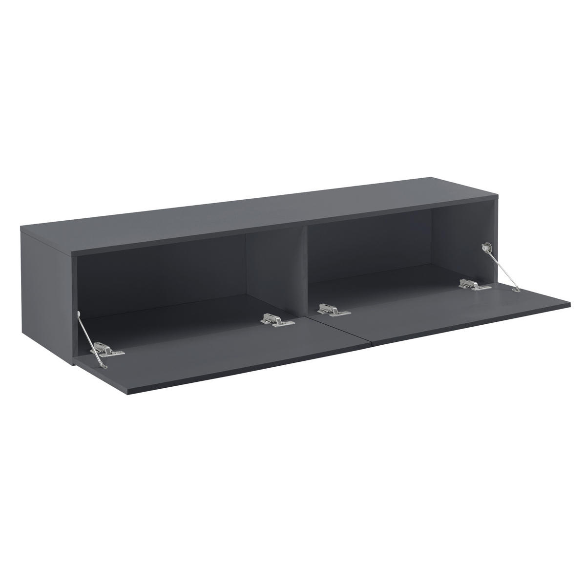 HÄNGELOWBOARD Evaton - Dunkelgrau, Holzwerkstoff (140/30/33cm) - [en.casa]
