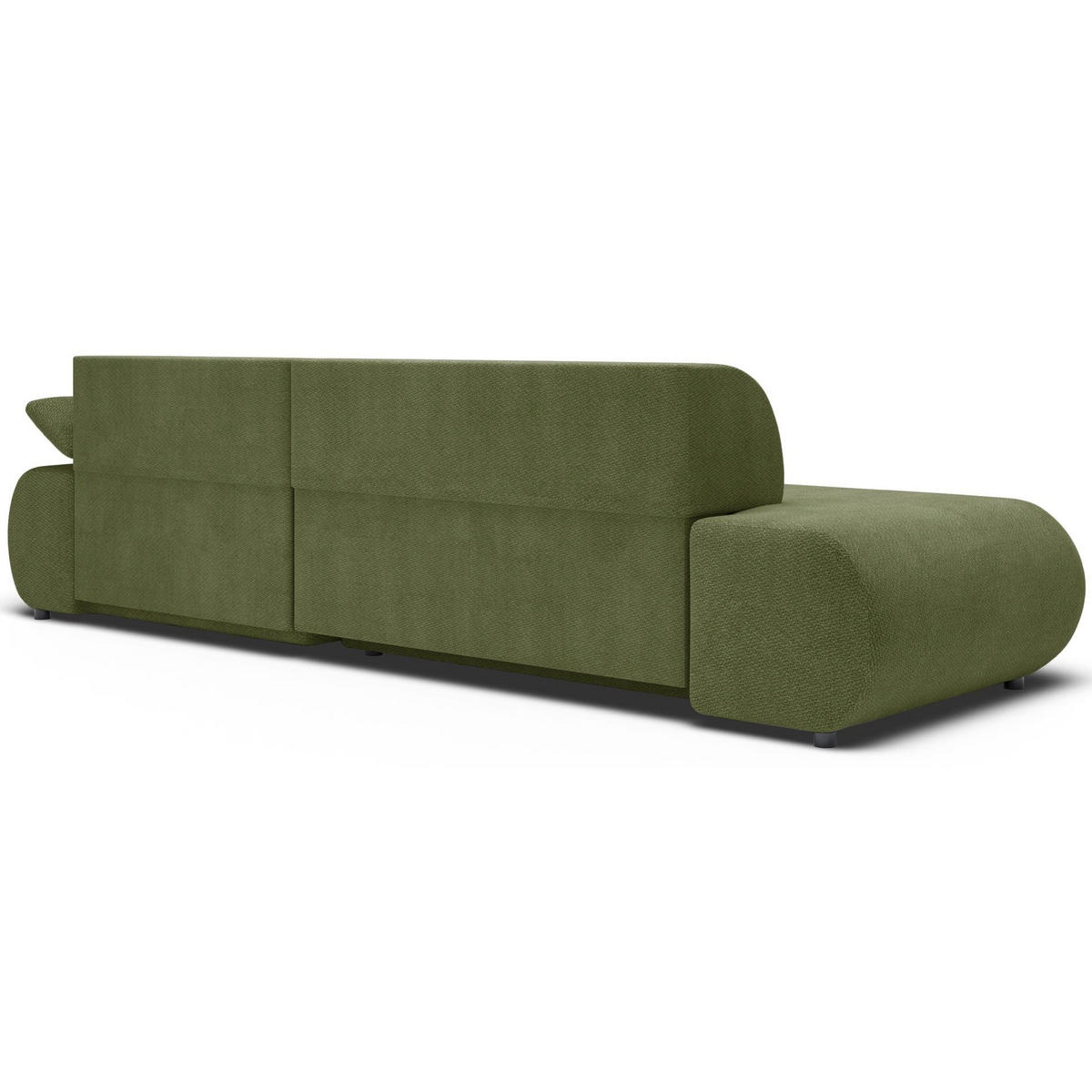 ECKSOFA Armone Olivgrün Chenille - Schwarz/Olivgrün, Kunststoff/Textil (173.5/286cm) - Selsey