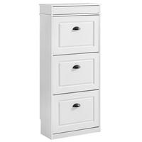 SCHUHSCHRANK Weiß - Weiß, Holzwerkstoff (53/118/24cm) - SoBuy