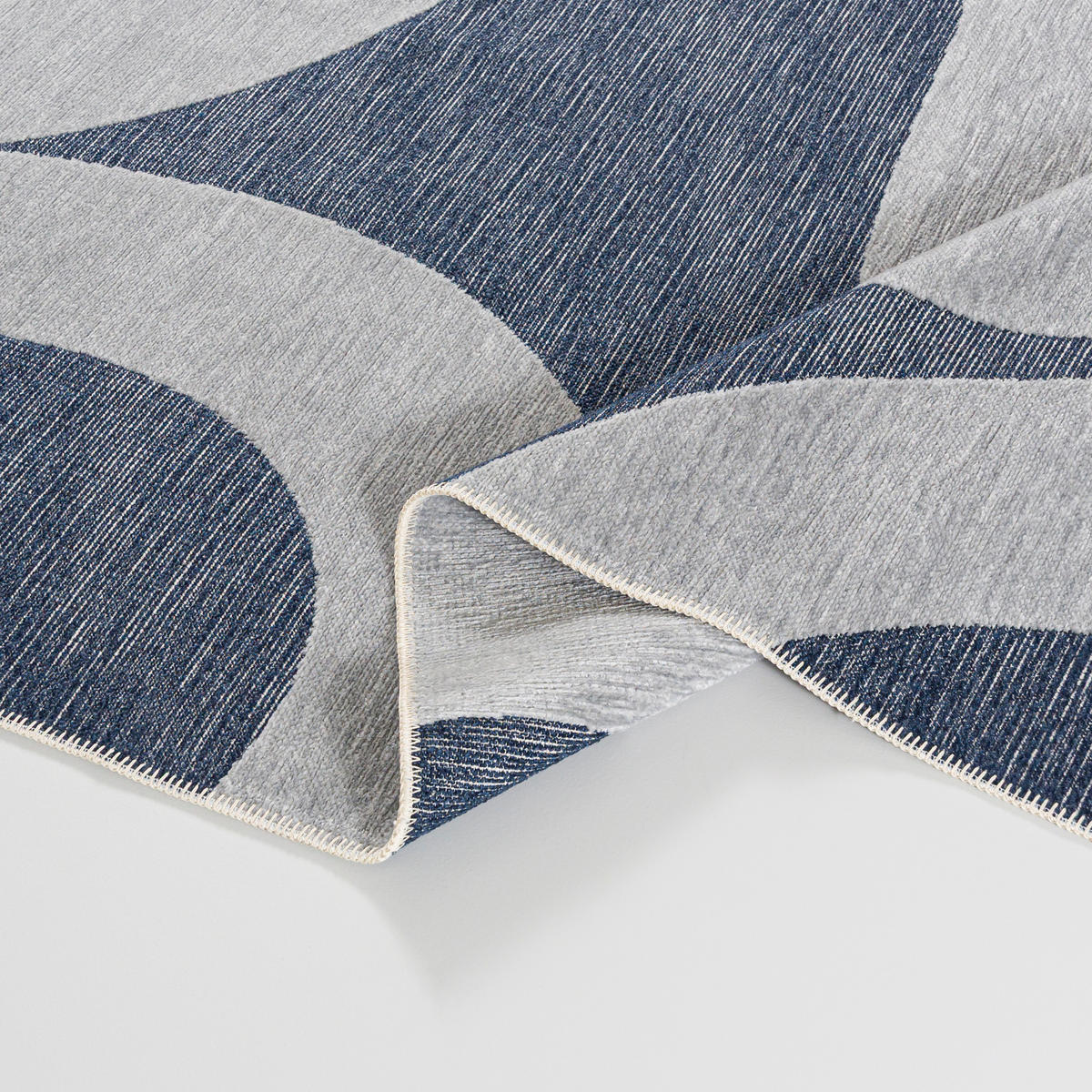 TEPPICH Zweiseitiger Graphit Modern Geometrisch - Kurzflor Rechteckig Weich - Blau Grau - 200 x 300 cm - Blau/Grau, Textil (200/300cm) - Mazovia