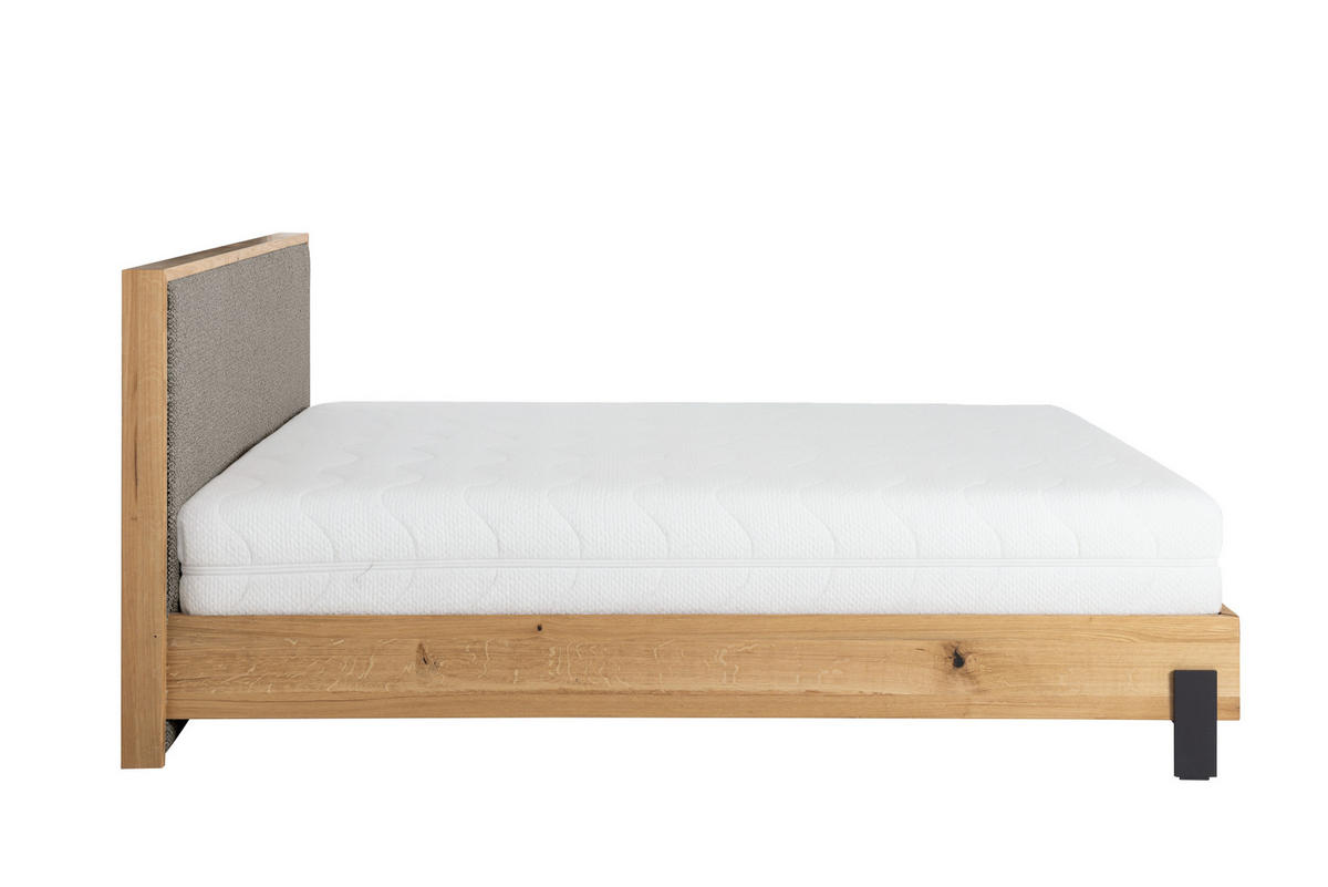 POLSTERBETT mit Matratze PRATO, Taupe, 140x200 cm - Taupe, Textil (140/200cm) - KS Home Concept