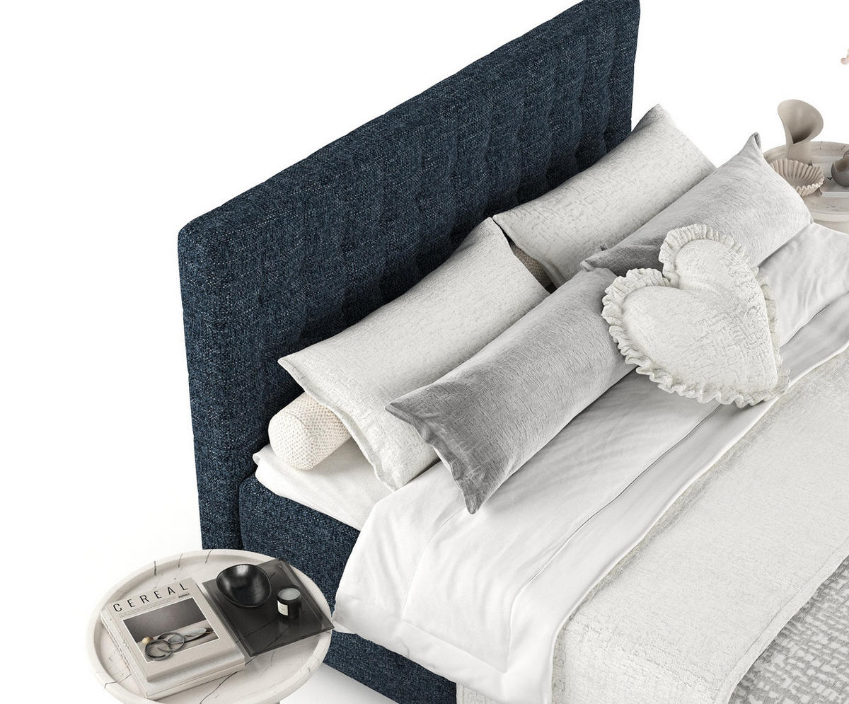 BOXBETT Divine Marineblau 180/200 cm - Schwarz/Dunkelblau, Holz/Holzwerkstoff (180/200cm) - Maison de Reve