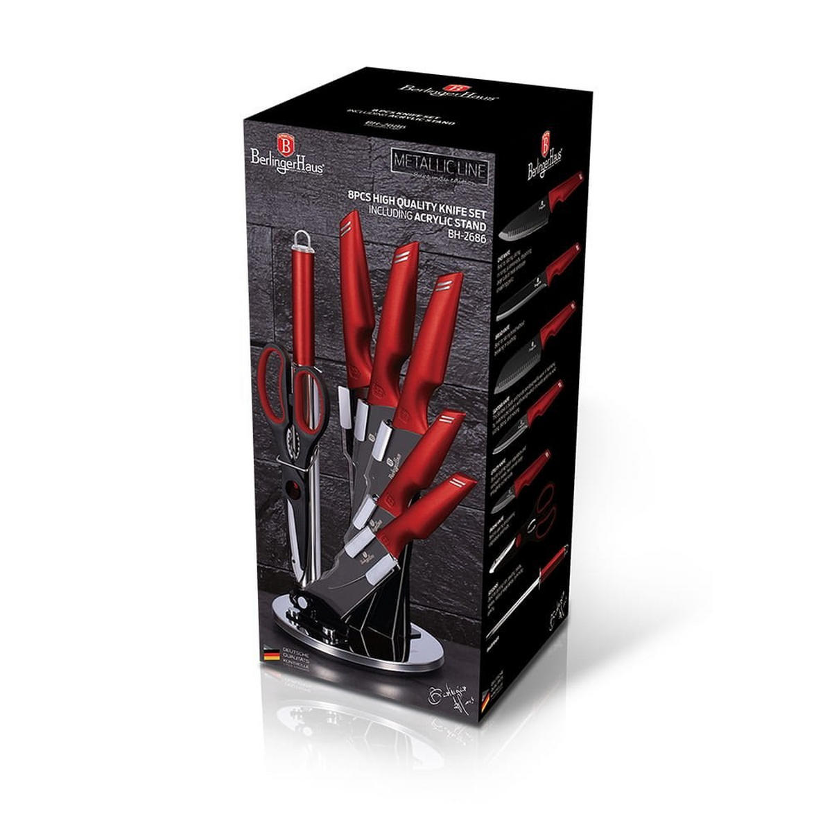 MESSERSET Silber 30/10/30 cm BH2686 - Silberfarben, Metall - Berlinger Haus