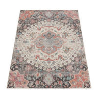 OUTDOOR Teppich Orientalisch Vintage Balkon, Terrasse schmutzabweisend Grau Rechteckig 80x150 - Grau, Textil (80/150cm) - KADIMA DESIGN