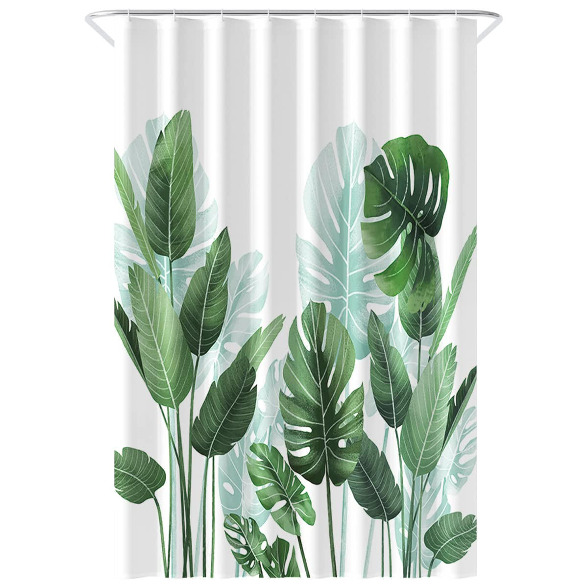 DUSCHVORHANG pflanzlich bedruckt 180 x 180 cm wasserdicht schimmelresistent Badezimmer - Multicolor, Textil (180/180cm) - MCBOSON