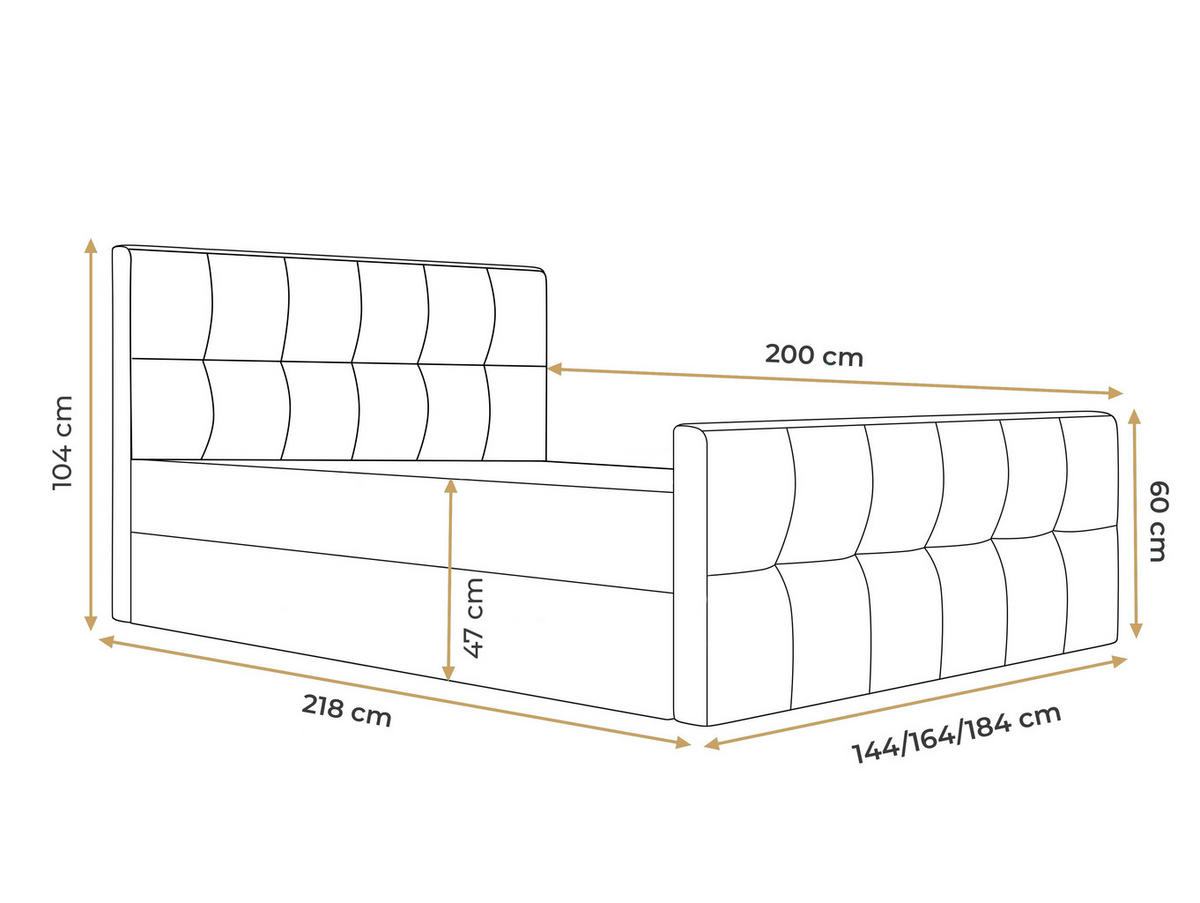 BOXBETT Orchido 140/200 cm in Grau – mit Bettkasten und Komfort - Schwarz/Grau, Holz/Holzwerkstoff (140/200cm) - AX Living