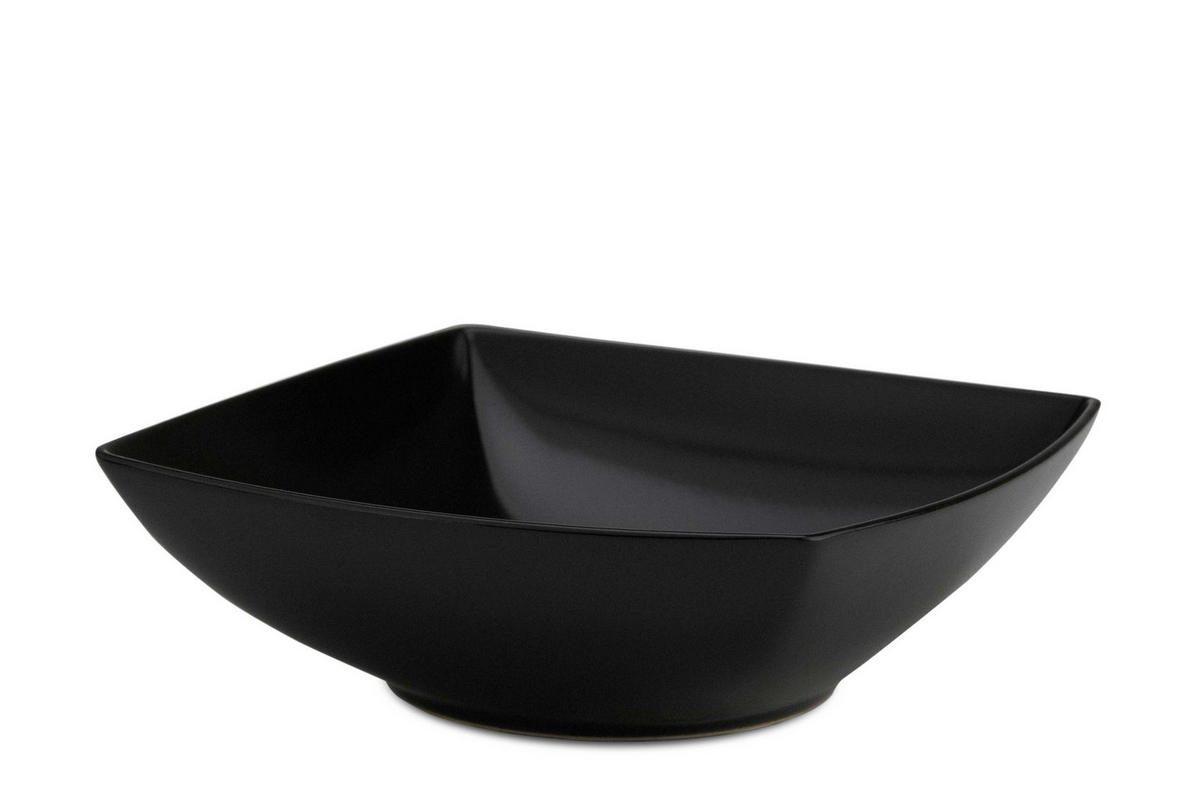 TAFELSERVICE EPIRI Geschirrset 6 Personen 18-tlg - Schwarz, Keramik (25/2/25cm) - KONSIMO®