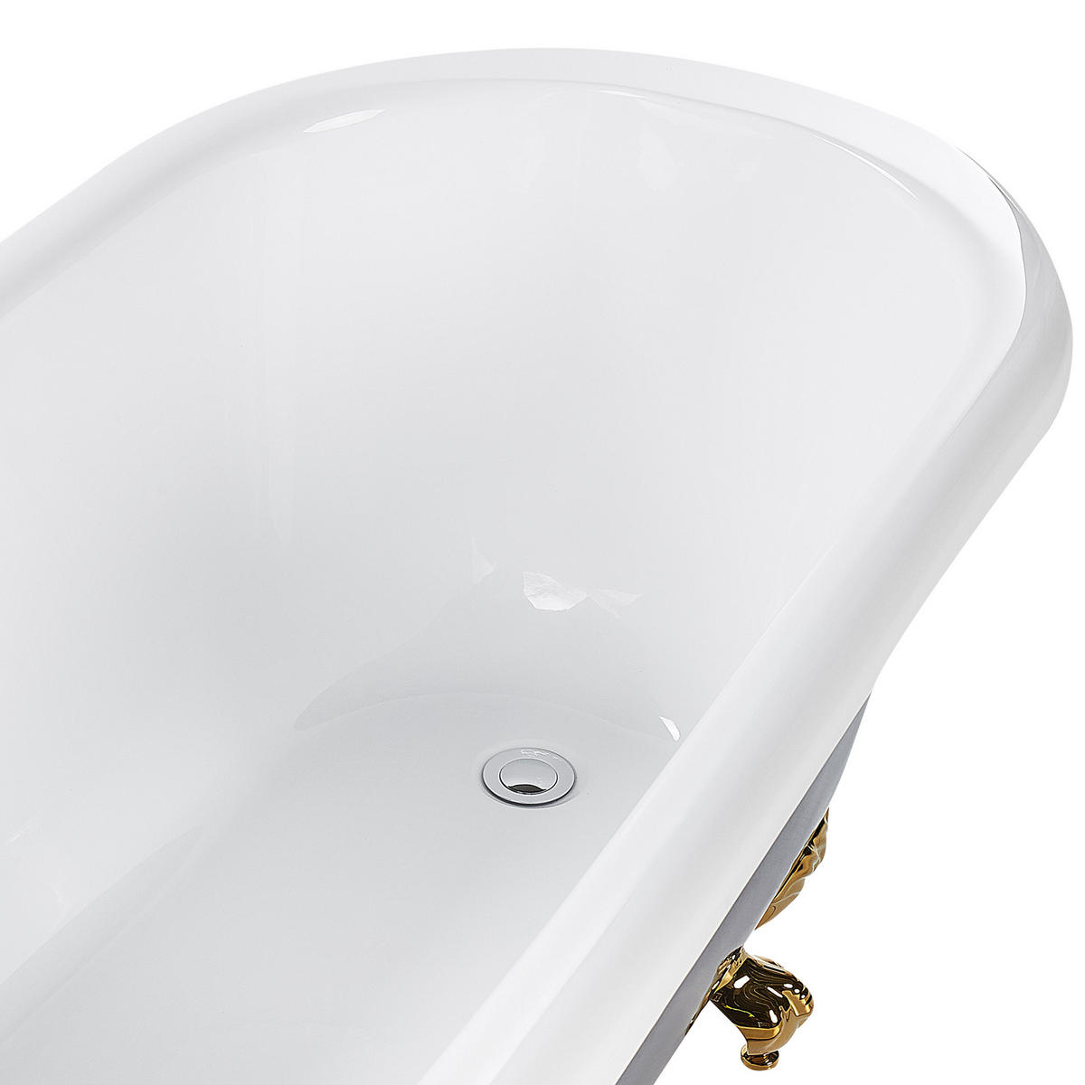 BADEWANNE FREISTEHEND 77x153x74 cm blau Cayman - Blau, Kunststoff (77/74/153cm) - Beliani