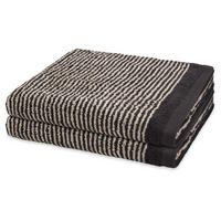 DUSCHTUCH Stripes 2er-Set - Dunkelgrau, Textil (70/140cm) - Ross