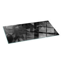GLASPLATTE für Kamin 125x50 cm Schwarz - Schwarz, Glas (125/50/0.4cm) - ArtPrintCave
