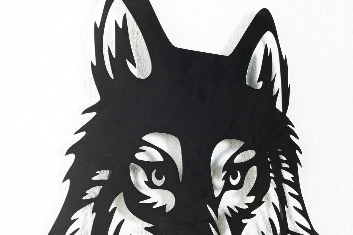 WANDDEKO Schwarz 68/82 cm - Schwarz, Metall (2.86/82/2cm) - KUNSTLOFT