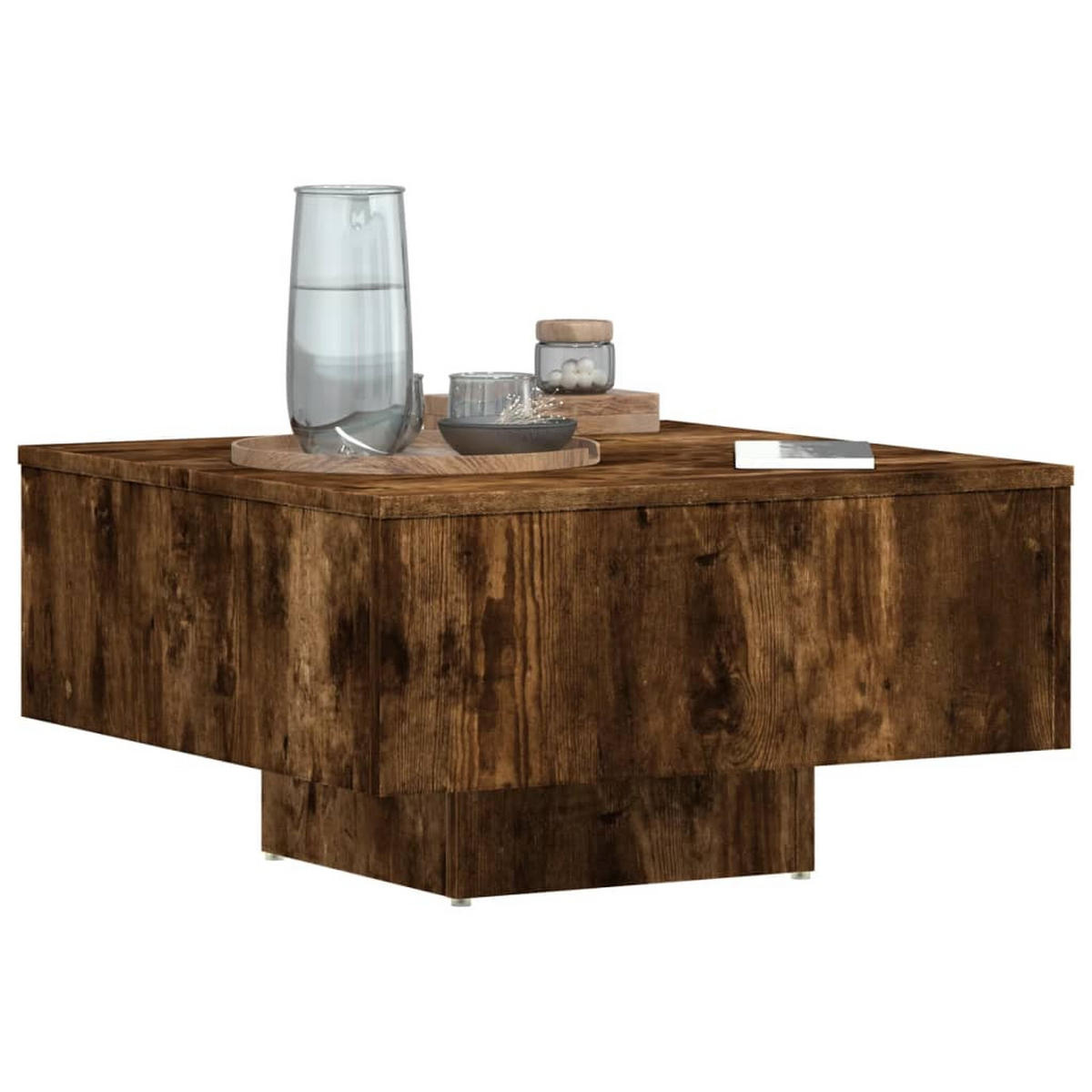 COUCHTISCH Räuchereiche 60x60x31,5 cm Holzwerkstoff - Mooreichefarben, Holzwerkstoff (60/60/31.5cm) - furnicato