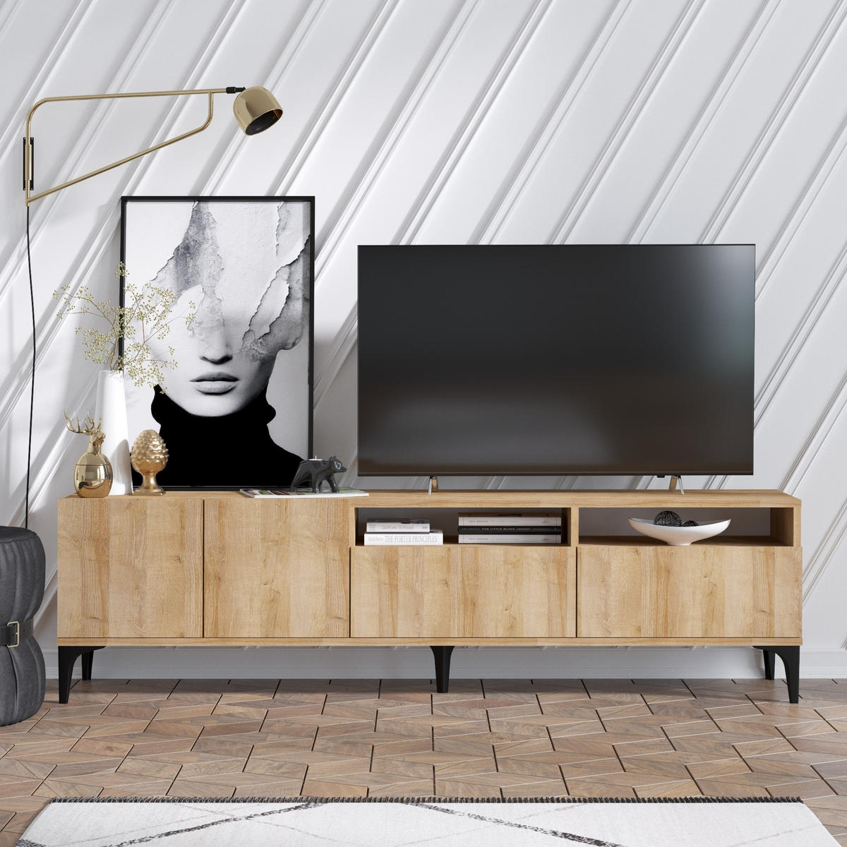 TV-MÖBEL ross beige - Beige, Holz (35/52/180cm) - Habitat Garten