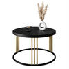 COUCHTISCH 2 in 1 LORI MIX schwarz matt - Goldfarben, Holzwerkstoff (70/70/48cm) - Lookway