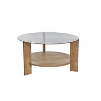 COUCHTISCH Clara Eiche Saphir/Rauchglas - Braun, Holz (75/75/40cm) - Habitat Garten