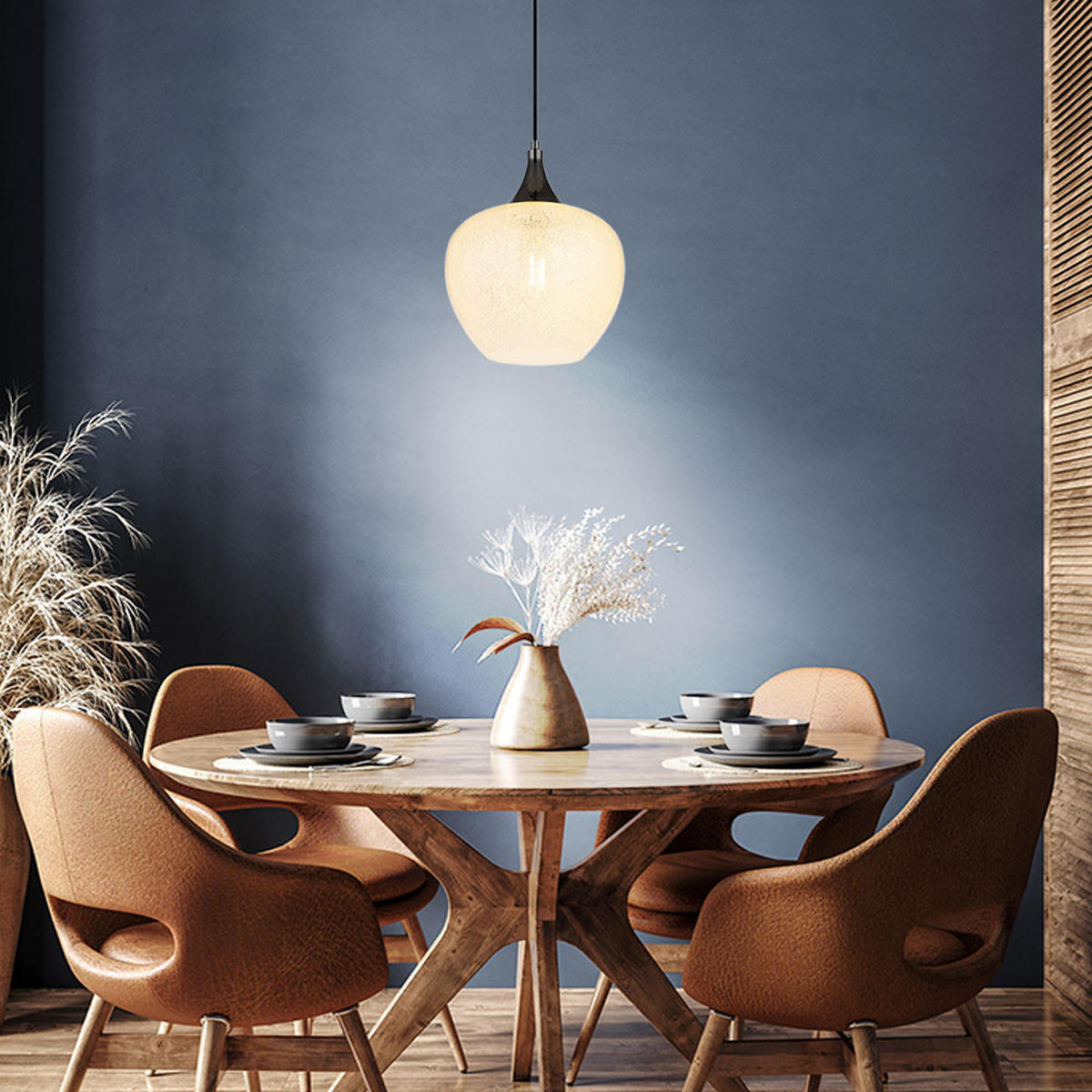 LED HÄNGELEUCHTE Glas Klar Silber - Silberfarben, Glas (24/24/120cm) - Globo Lighting