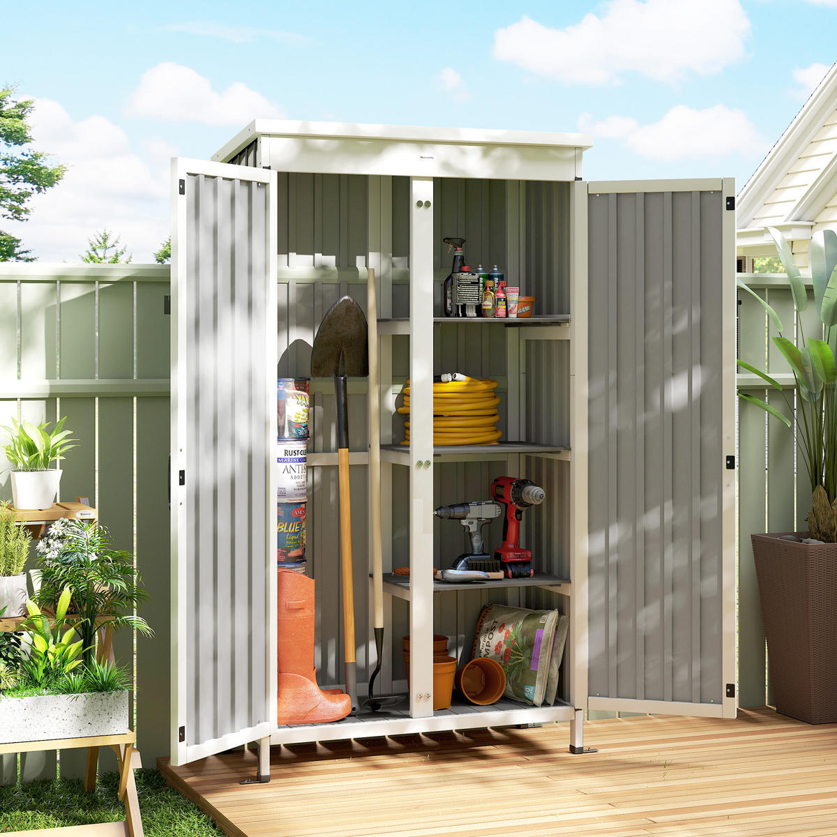 GERÄTESCHUPPEN DE-17614 Schwarz - Schwarz, Holz (94/166/43cm) - ComfortXL