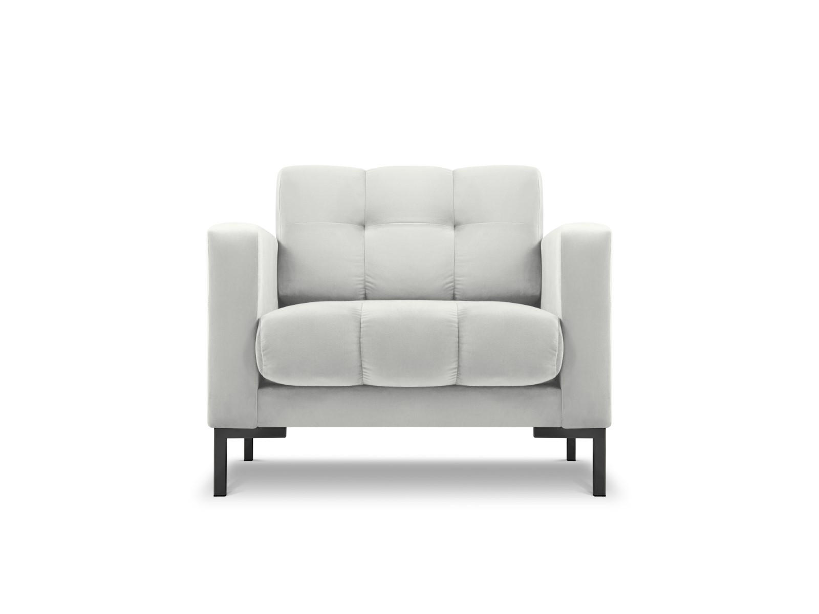 SESSEL Mamaia aus Samt silber - Silberfarben, Textil (92/75/87cm) - Micadoni
