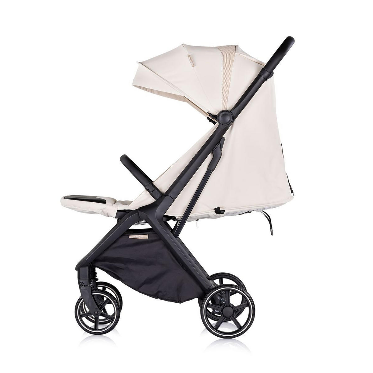 KINDERWAGEN Diamond beige Aluminium, PU-Räder, 5-Punkt-Gurt, Sicherheitsgurt, Hinterradbremse - Beige, Metall (76/50/109cm) - Chipolino