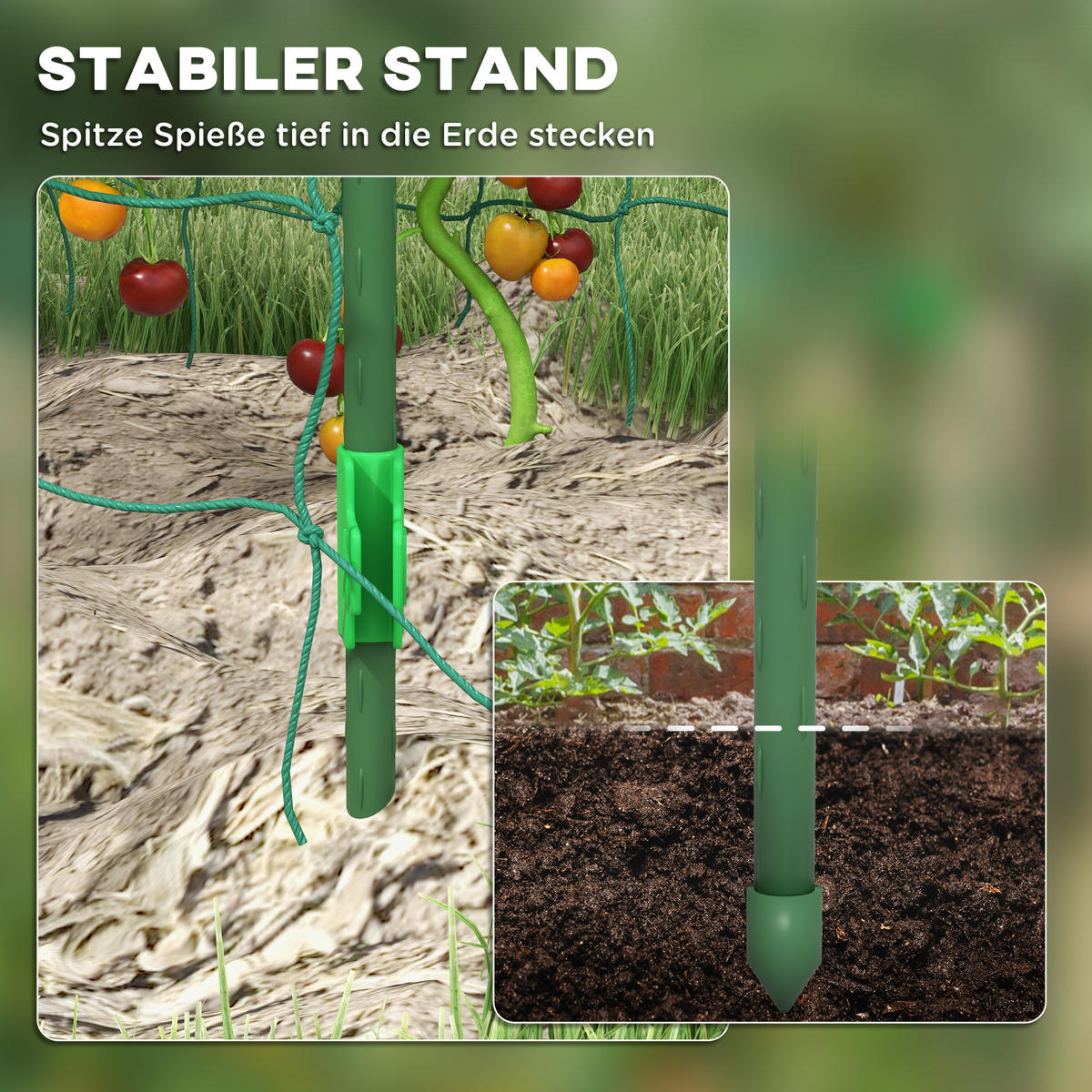 RANKHILFE für Kletterpflanzen, Verstellbares Spalier, für Garten, Balkon, Stahl, Grün - Grün, Kunststoff/Metall (144/206/167cm) - Outsunny