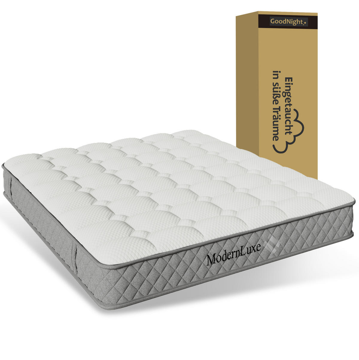 ČALÚNENÁ posteľ s LED osvetlením, 140/200 cm, biela, drevená, s USB a úložným priestorom - biela, kompozitné drevo (140/200cm) - BEAOK