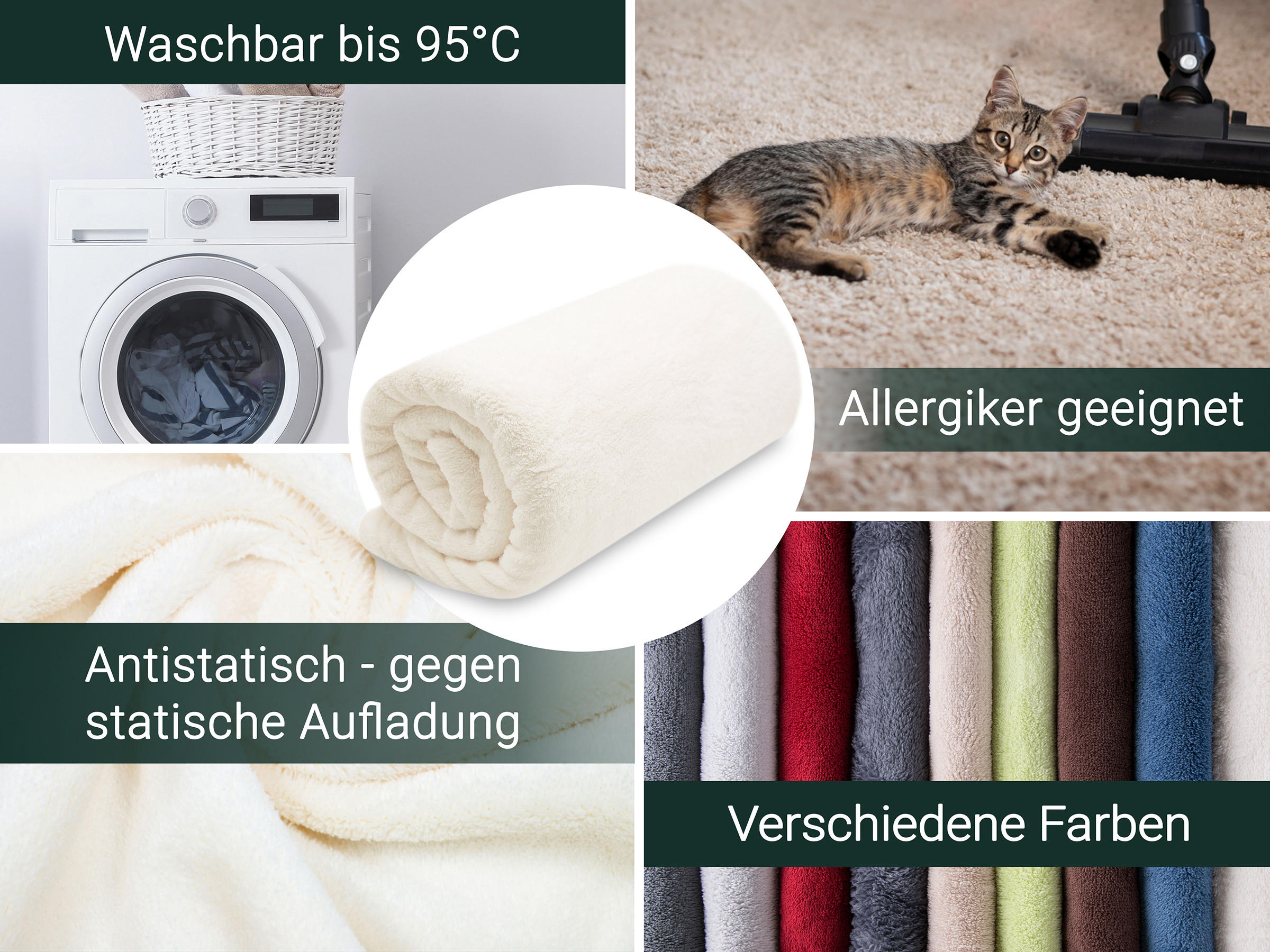 KUSCHELDECKE, 220x240 cm, 100% Polyester, Weiß - Weiß, Textil (220/240cm) - Zollner
