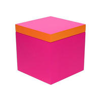 AUFBEWAHRUNGSBOX Neo S, MDF, Neon Pink / Neon Orange, 13 x 13 cm - Orange, Holzwerkstoff (14.5/13/14.5cm) - Gift Company