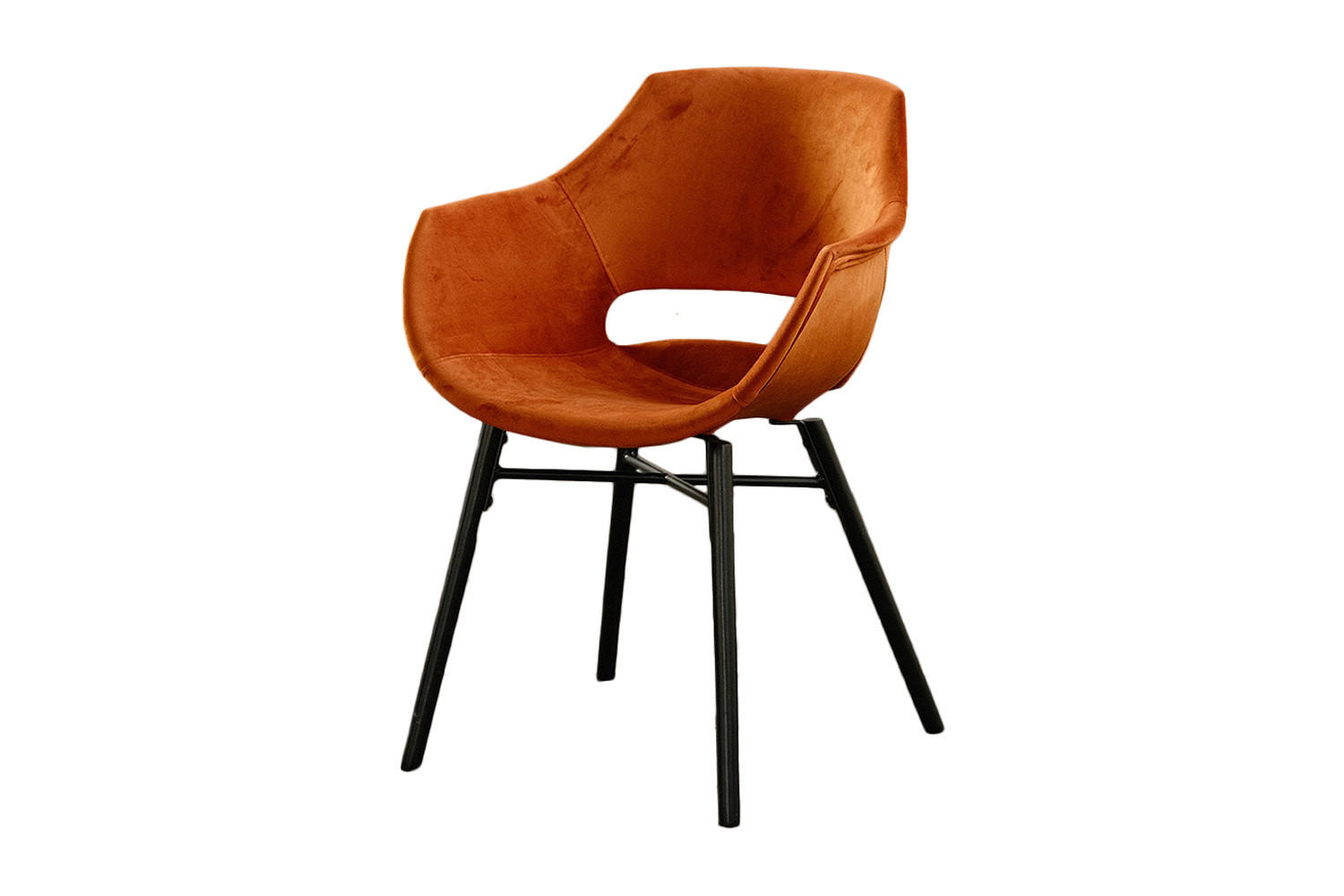 STUHL ZAJA Braun Velvet - Dunkelbraun/Braun, Textil (57/82/59cm) - KAWOLA
