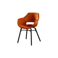 STUHL ZAJA Braun Velvet - Dunkelbraun/Braun, Textil (57/82/59cm) - KAWOLA