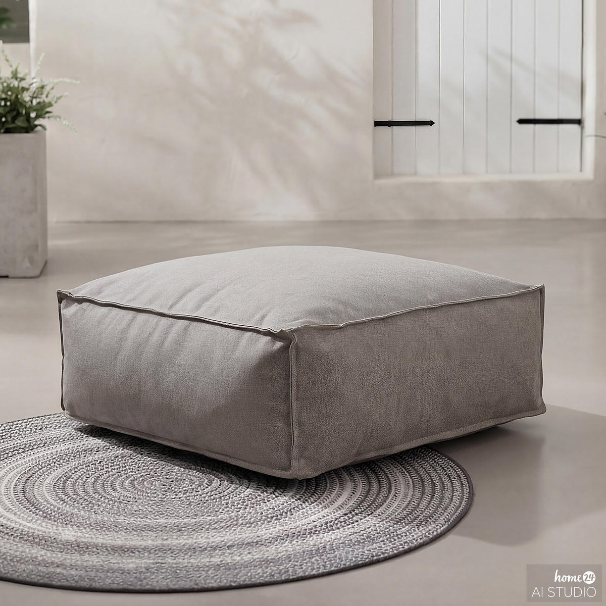 MODULARES HOCKERELEMENT - Olefin - Beige - Beige, Textil (95/35/95cm) - home24