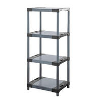 KUNSTSTOFFREGAL BIG GREY BEAR Low 138x70x46cm Fachlast 160kg Grau - Grau, Kunststoff (70/138/46cm) - PROREGAL