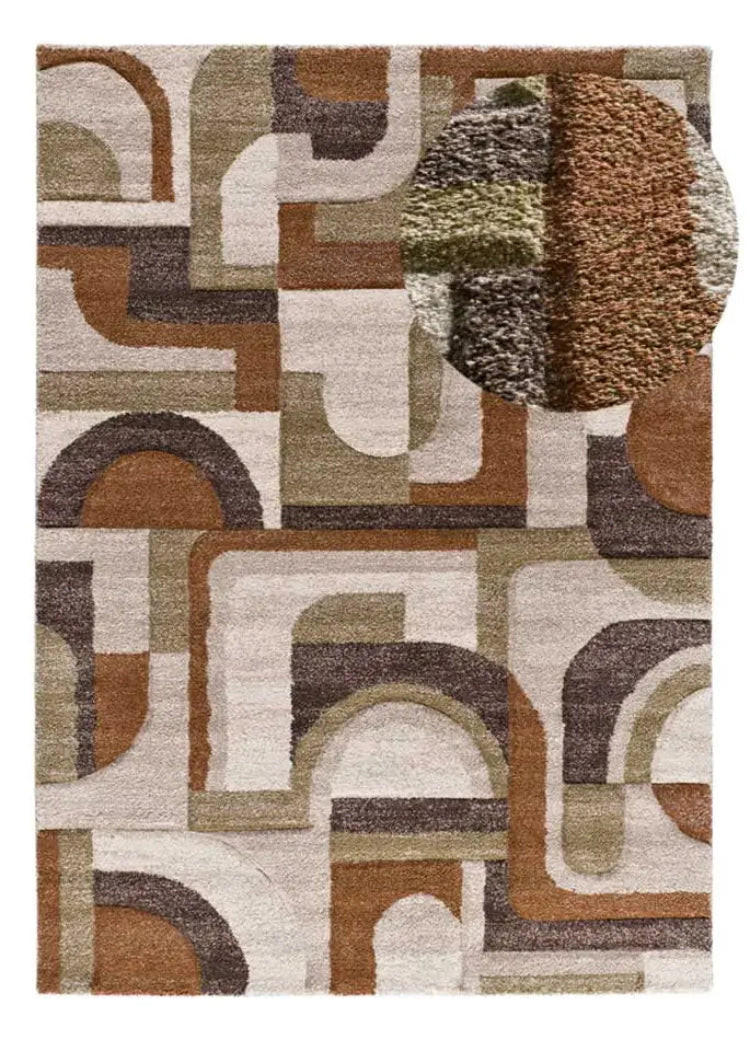 Atticgo Hochflorteppich Braun 80x120 cm