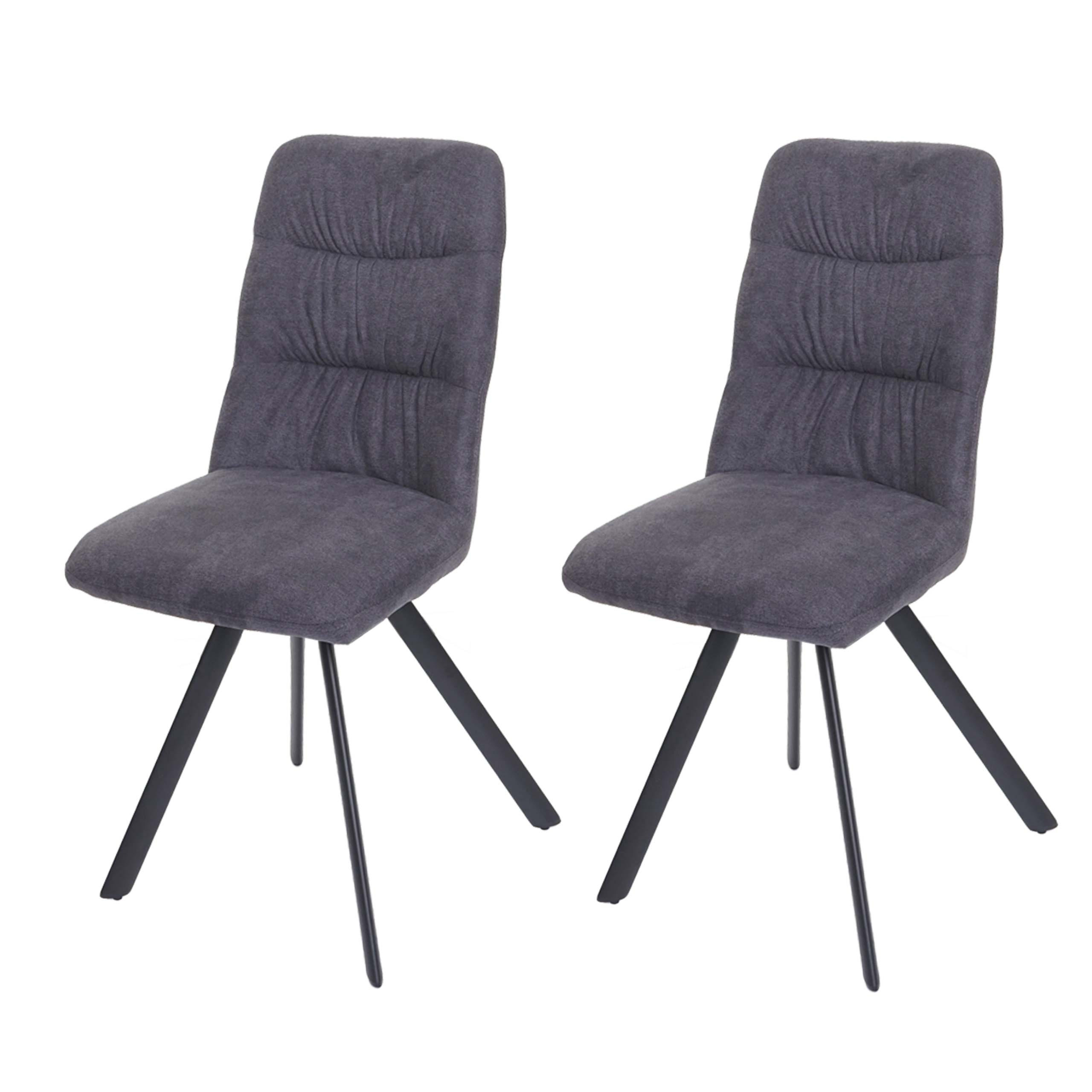 ESSZIMMERSTUHL Anthrazit 2er-Set - Anthrazit, Textil (45/94/45cm) - MCW