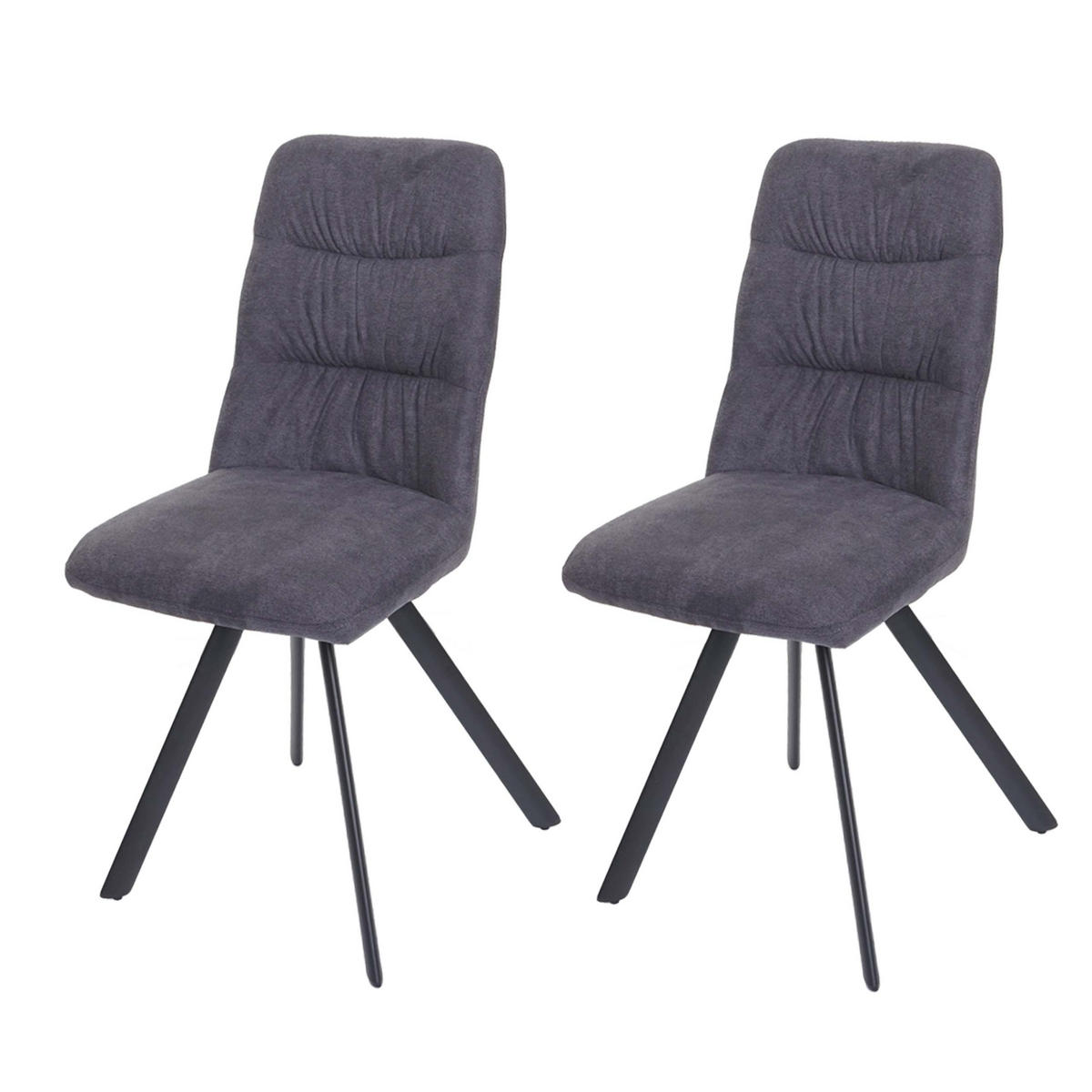 ESSZIMMERSTUHL Anthrazit 2er-Set - Anthrazit, Textil (45/94/45cm) - MCW