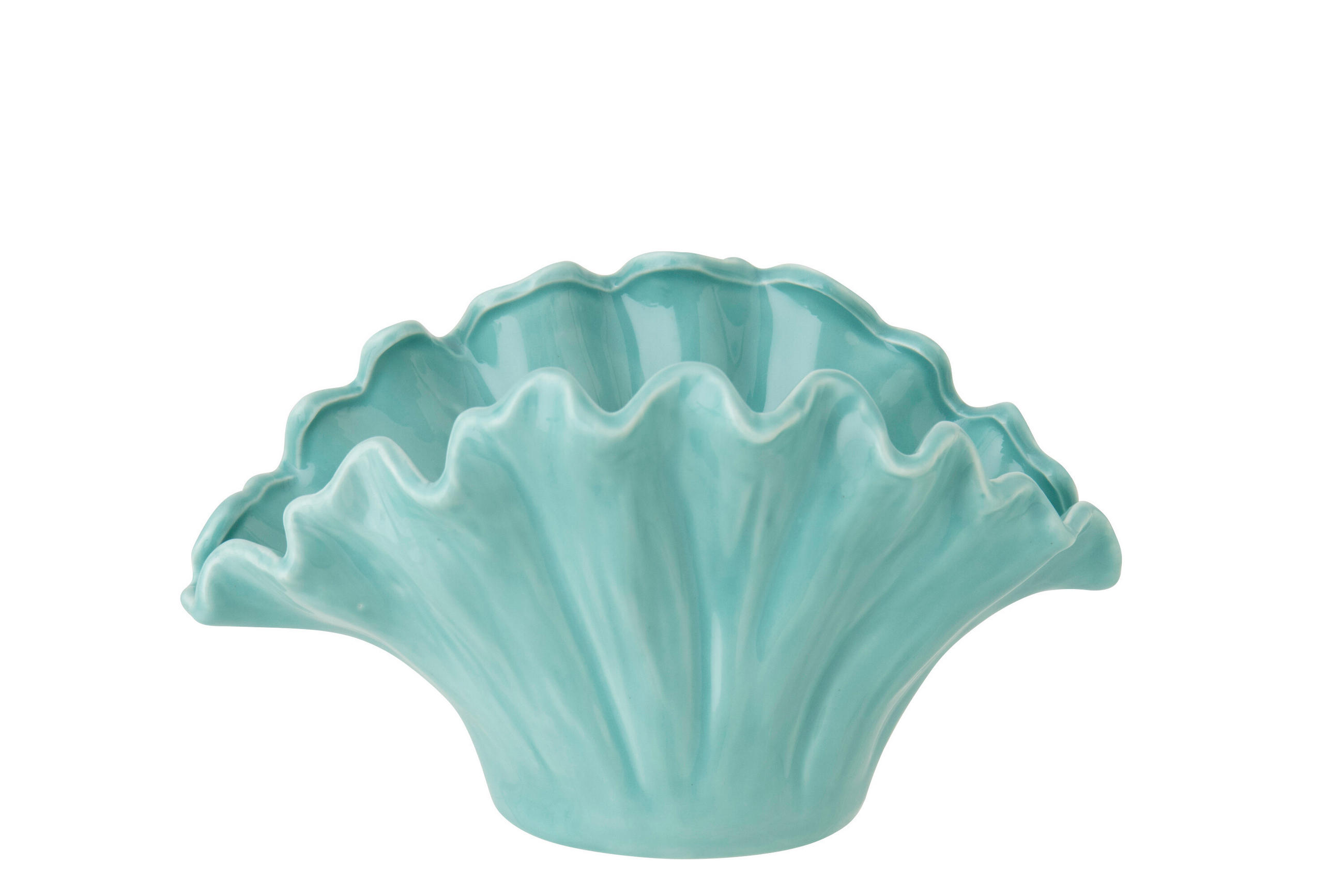 VASE BLUME Grün - Grün, Keramik (14.5cm) - J-Line