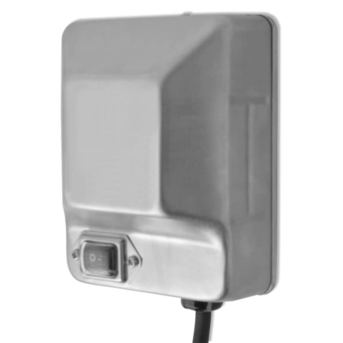 GRILLSPIESSMOTOR Edelstahl 4 W - Silberfarben, Metall (67/123/93cm) - vidaXL