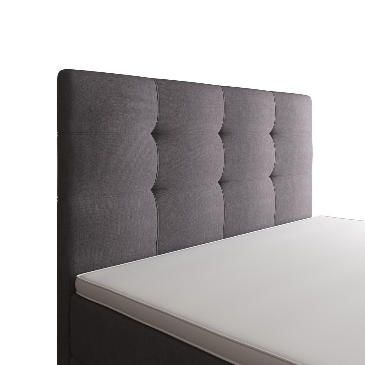 BOXBETT FADO 11 120x200, mit Matratze H3, Bonell und Topper, Cosmic 160 - Hellgrau, Holz/Kunststoff (120/200cm) - Bedante