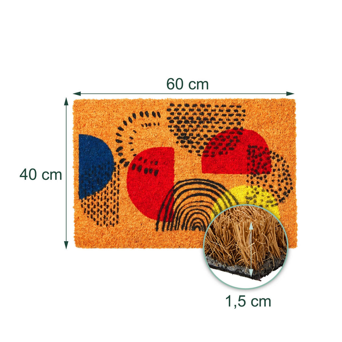 ROHOŽ - viacfarebná, textil/plast (60/40cm) - Relaxdays