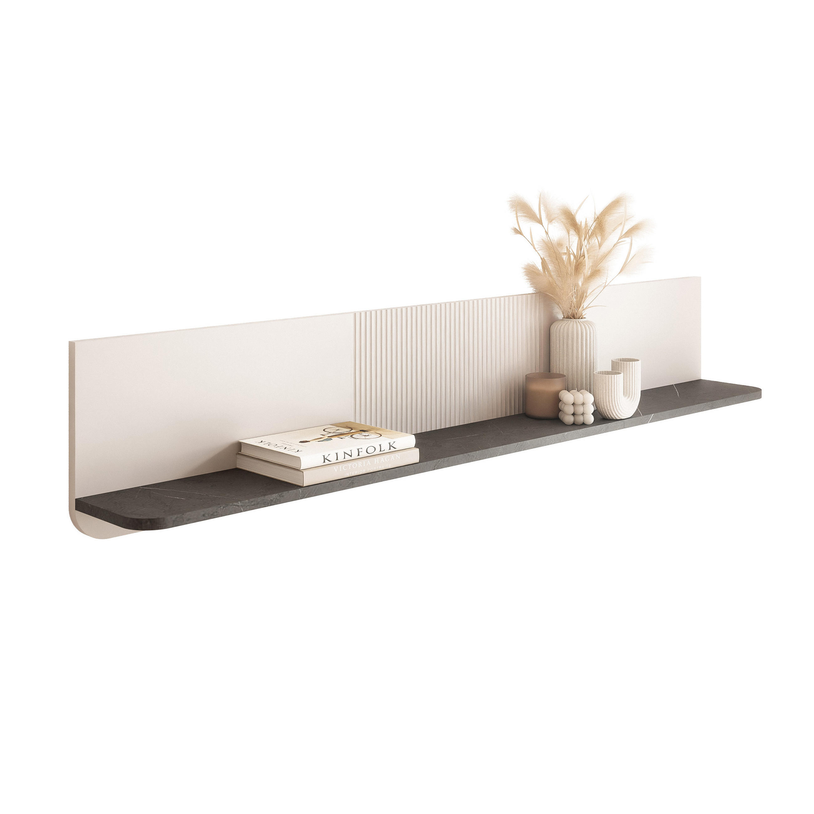 Idohome Hängeregal Grau 150x30x22 cm