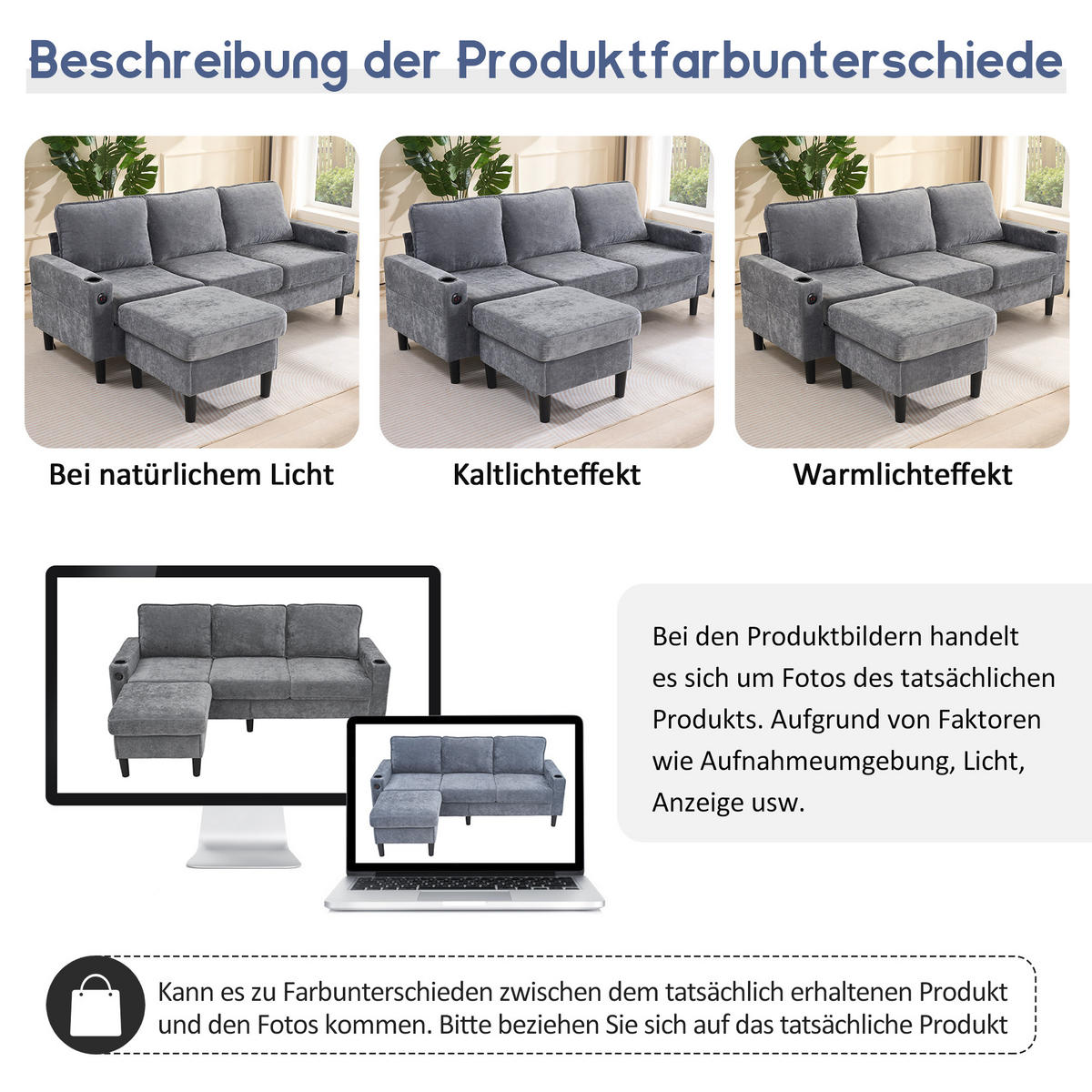 4-SITZER-SOFA Grau 202/137/80 cm - Grau, Textil (137/80/202cm) - Urban Meuble