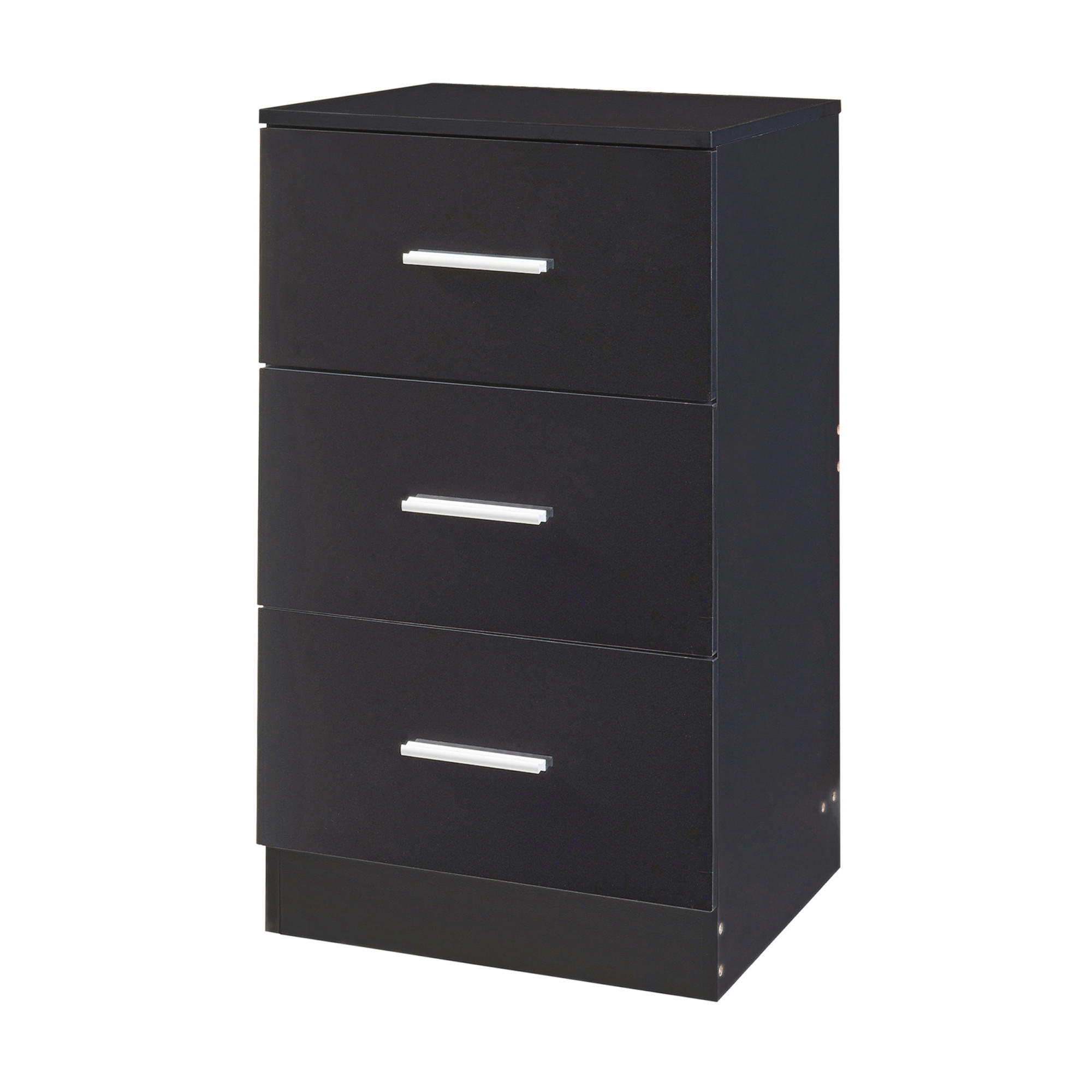 Thumbnail - [en.casa] Nachttisch-Set, Schwarz Hochglanz, Holzwerkstoff, Rechteckig, 37x66x34.5 cm, Schlafzimmer, Nachttische
