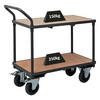 TISCHWAGEN mit 2 Etagen 95x50x97cm Traglast 400kg Grau - Grau, Metall (97/50/95cm) - PROREGAL