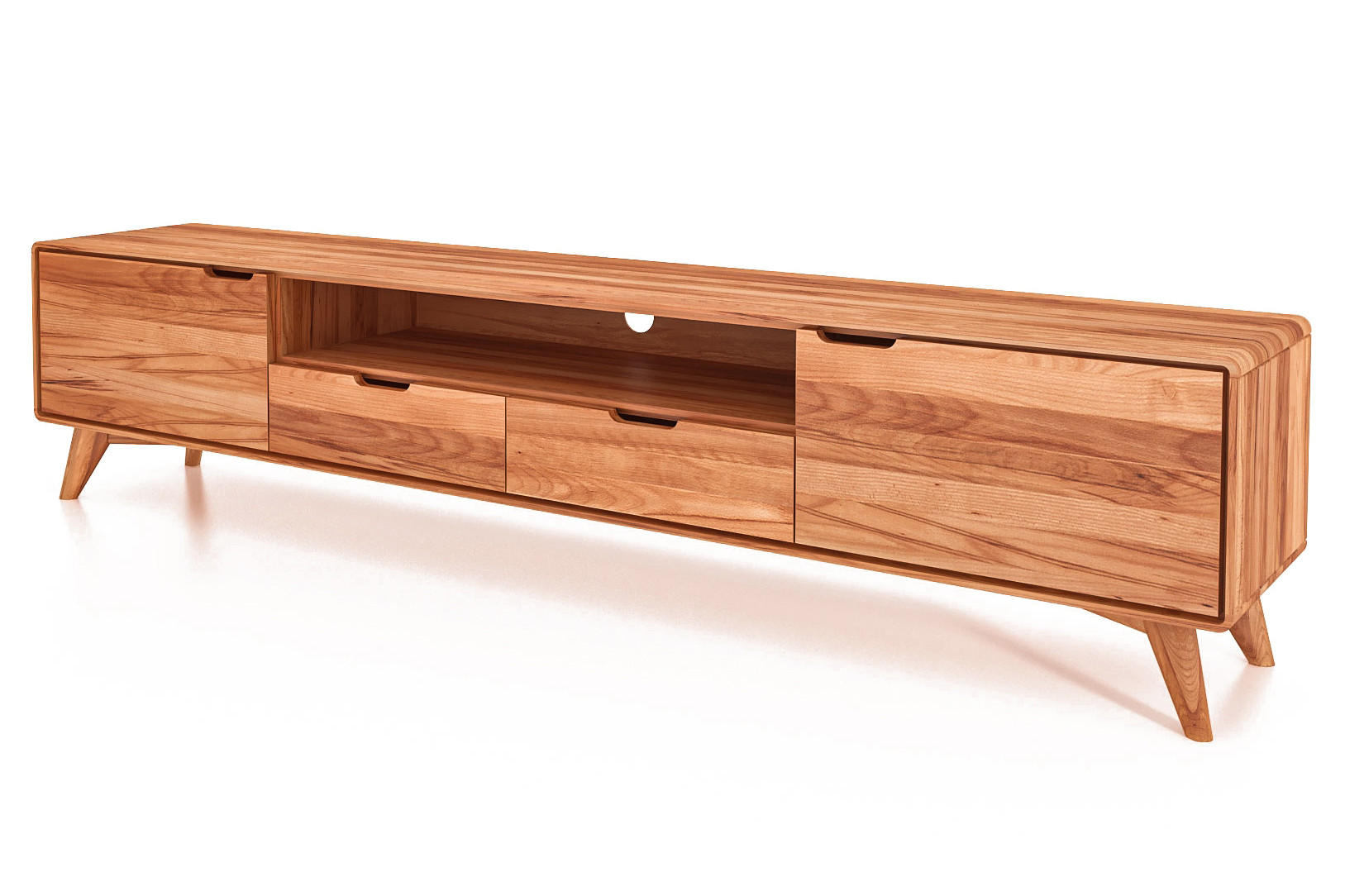 GREG HIFI-SCHRANK Kernbuche - Kernbuche, Holz (220/48/40cm) - byoak