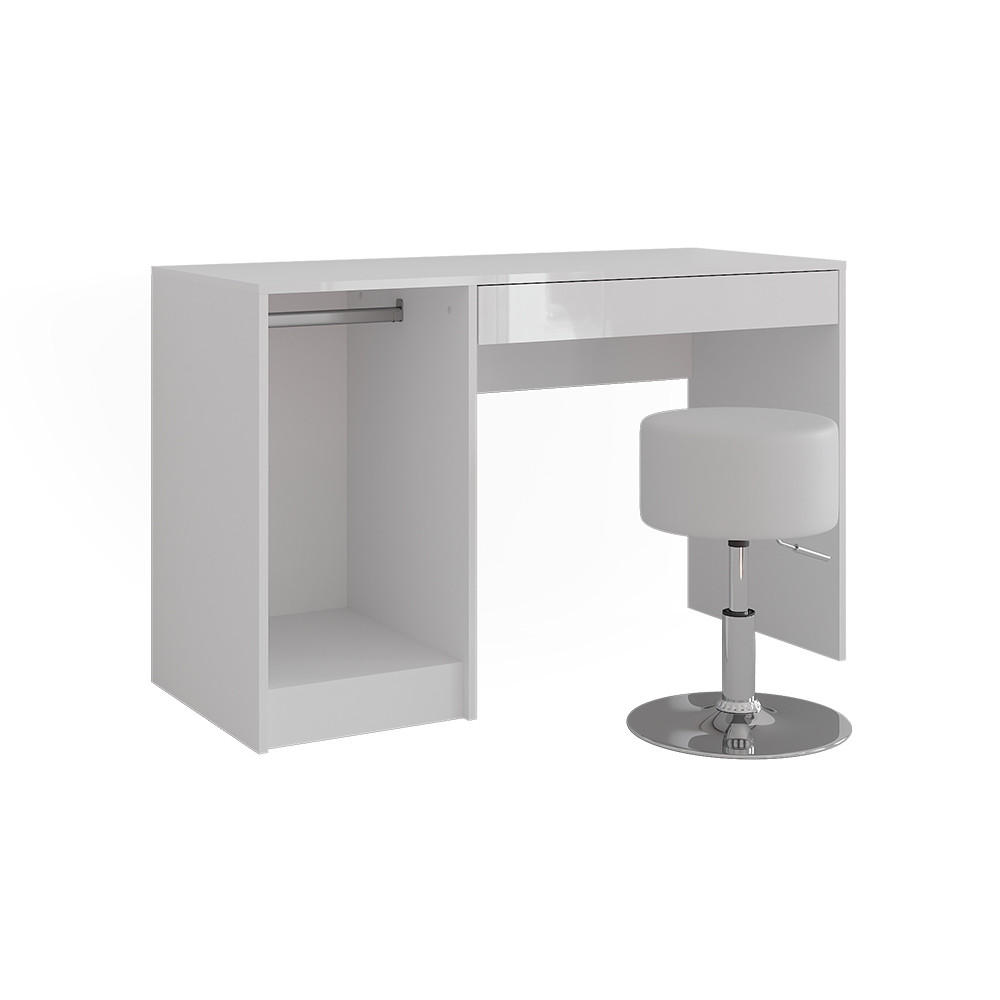 Vicco Schminktisch Weiß, Weiß Hochglanz 119.8x76x50.1 cm