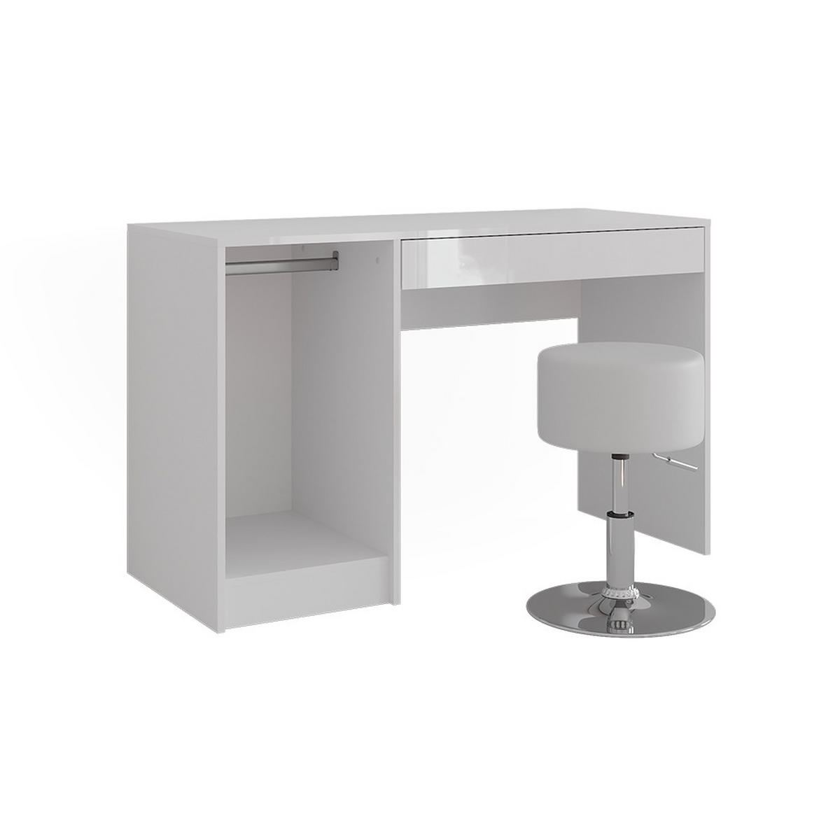 TOALETNÍ STOLEK Sherry Bílá/bílý vysoký lesk - vysoce lesklá bílá, kompozitní dřevo (119.8/76/50.1cm) - Vicco