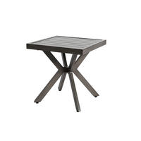 BEISTELLTISCH 45/45/47 cm dunkelgrau aus Aluminium für Außenbereich - Dunkelgrau, Metall (45/45/47cm) - OKWISH